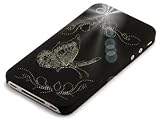Produkt-Bild: Hartschale "Butterfly Effect" schwarz f&uuml;r iPhone 4. Folie / Etui / Schale / H&uuml;lle, einmalig gl&auml;nzend, f&uuml;r Handys