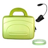 Green Eva Amazon Kindle DX Hardshell Carrying Case + Black Ebook Reader Light + Live*Laugh*Love Wrist Band!!! (Kindle DX Not Included)