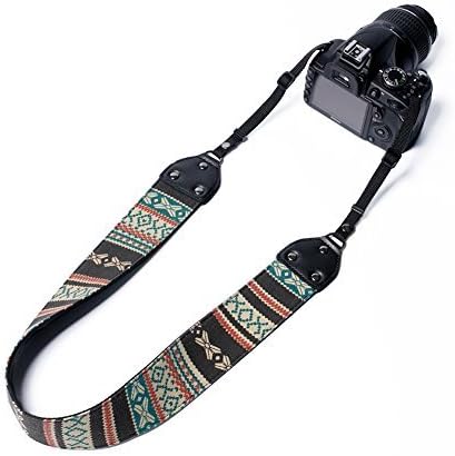 Vallcent 2 inch Width Colorful Nepal Style Patterned Camera Neck Shoulder Strap