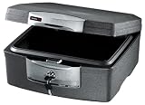 SentrySafe F2300 Fire-Safe Waterproof Chest with Tubular Key, 33lbs, .36 Cu. Ft., Charcoal