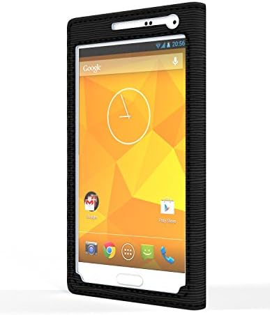 GWallie Samsung Galaxy S5 Wallet Case, PU Leather, Forward Facing Easy Access and Protection for Your Phone - Black