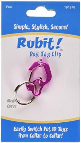 Rubit The Easy Dog Tag Curve Shape Switch Clip, Medium, 1.07-Inch Diameter, Pink by Rubit