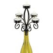 Scroll Wine Bottle Candelabra - Includes 5 Tealights