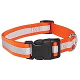 26 INCH - ORANGE - Reflective Stripe Safety Dog Collar
