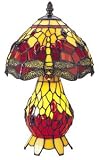 Red Dragonfly Tiffany Lamp Double Lit