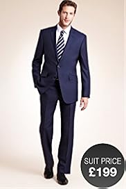 England Team Euro 2012 Big & Tall Slim Fit Pure Wool 2 Button Jacket