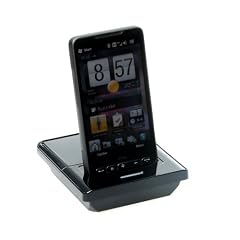 Dockingstation f�r HTC HD2 mit zus�tzlichem Ladefach f�r 2. Akku und Audio-Out
