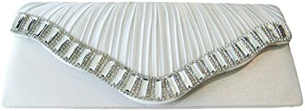 Light Silver Jewels and Rhinestones Evening Bag Handbag Clutch Shoulder Bag