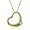 14k Yellow Gold Diamond Heart Pendant, 17