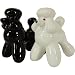 French Poodle Salt and Pepper Shakers- 1 Black and 1 White