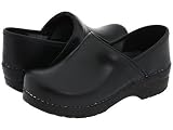 Dansko Women's Professional Pro Cabrio Leather Clog,Black,39 EU (US Women's 8.5-9 M)