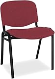 Alera SC67FA30B Reception-Style Stacking Chairs with Burgundy Fabric Upholstery