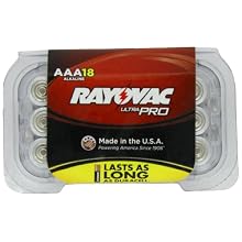 Rayovac UltraPRO Alkaline Batteries, AAA, Recloseable 18-Pack #ALAAA-18 (Pack of 3)