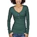 All Products : Mossimo Supply Co. Juniors V-Neck Henley Top - Chesapeake Green