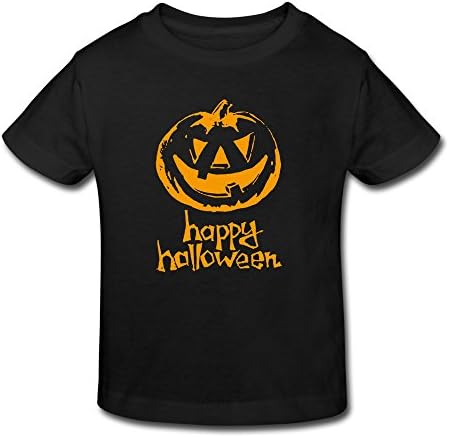 Girls Happy Halloween Pumpkin T-shirt 2 Toddler Black