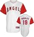 Kendry Morales Jersey: Adult 2009 Majestic Alternate White/Red Replica #19 Los Angeles Angels of Anaheim Jersey - Medium