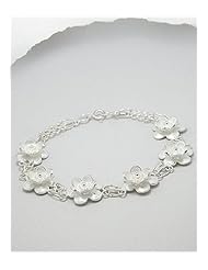 Flower Bracelet In 92.5 Sterling Silver