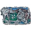 Pewter Belt Buckle - Panning for Gold - Pewter Belt Buckle