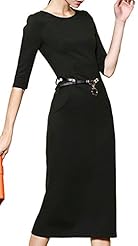 Sheath Round Neck Tea Length  Dress