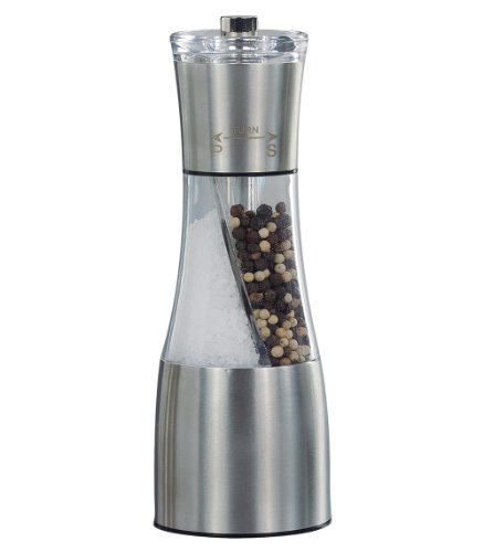 Grunwerg Salt & Pepper Mill, Stainless Steel