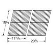 Music City Metals 54002 Porcelain Steel Wire Cooking Grid Replacement for Select Gas Grill Models by Arkla, Brinkmann and Others, Set of 2