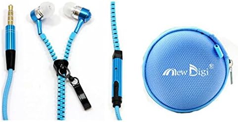 Newdigi® Zipper Earphone with carrying case storage bag 3.5mm In-Ear Audio Stereo Earbud Earphone Headphone Headset Mp3 For Apple iPhone 6 / 6 Plus / 5 / 5S /5C, Ipads, Ipods, Nano, Kindle, Samsung, Htc