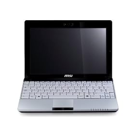 MSI Wind U120-024US 10-Inch Netbook (1.6 GHz Intel Atom Processor, 1 GB RAM, 160 GB Hard Drive, XP Home, 6 Cell Battery) White