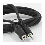 3.5 mm Male to Female Stereo Plug - 6ft