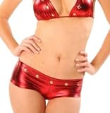 Folter Womens/Juniors SUNSET STRIP Hot Shorts- S, Red