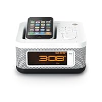 Memorex MI4604P Mini Alarm Clock Radio for iPod and iPhone (White)