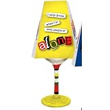 Get Lit Wine Glass Table Lamp - Yellow