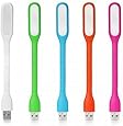 AFUNTA 5 pcs Mini USB LED Light Adjust Angle Portable Flexible Led Lamp with usb for powerbank PC Laptop Notebook Computer keyboard outdoor Energy Saving Gift Night Book Reading Lamp