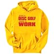 Born For Disc Golf , Forced To Work ! Sports Mens Hoodie (Yellow, Sizes X-Small - XXX-Large)