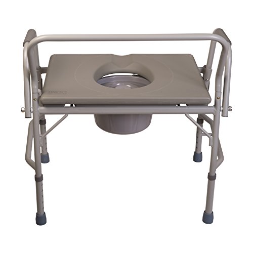 dmi heavy duty bariatric bedside commode