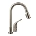 Pull-Down Kitchen Faucet with Side Lever- Brushed Satin Nickel Finish - IAPMO Tested and Certified - Lifetime Warranty