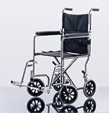Excel Transport Wheelchairs - 17' Wide, Permanent, Full-Length Arms, Swing-Away Detachable Foot
