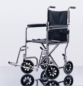 Excel Transport Wheelchairs - 19' Wide, Permanent, Full-Length Arms, Swing-Away Detachable Foot