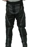 Mens Black/Grey Armored Textile Motorcycle Riding Pants