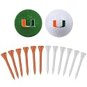 Miami Hurricanes Two Golf Balls and Twelve Tees Set