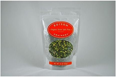 EDISON GRAINERY | Split Peas-Green (Organic) 16 Oz [1 PACK]