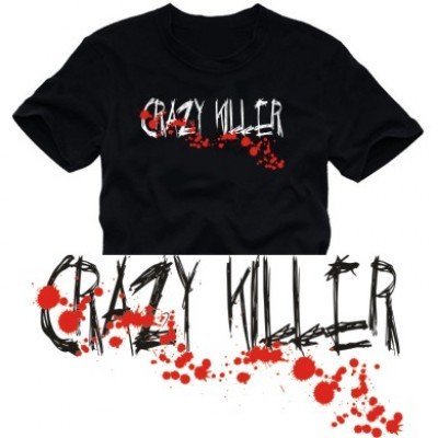 Coole-Fun-T-Shirts Coole Fun T-Shirts CRAZY KILLER  t-shirt mafia t-shirts, schwarz, Gr&ouml;sse: XL