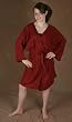 Embroidered Kimono Style Robe - Burgundy