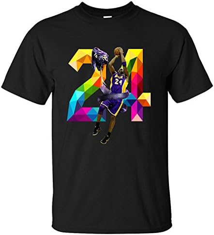 AOOZ Men's Kobe Bryant Lakers The Black Mamba MVP Player #24 T Shirt black XXL