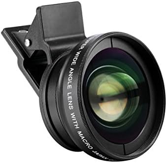 FLK Professional HD 2 in 1 Camera Lens Kit for iPhone 6s / 6s Plus / 6 / 5s, Samsung Galaxy S6 / S5, Mobile Phone (0.45x Super Wide Angle Lens + 12.5x Super Macro Lens + 37mm Thread Clip Holder)