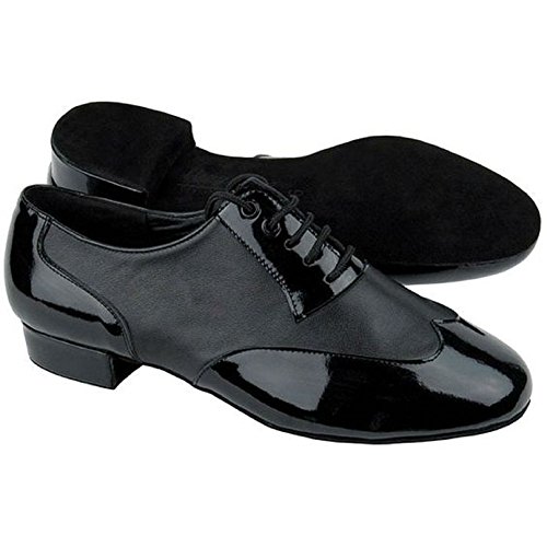 Very Fine Dance Shoes CM100101 Black Leather & Patent (Competition Grade)