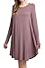 Iconic Luxe Women's Bamboo Long Sleeve Trapeze Dress