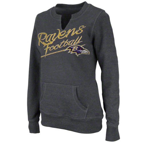 Baltimore Ravens Women's Overtime Queen II Charcoal Sweatshirt