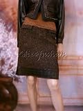 Yves Saint Laurent - $1765 YSL YVES SAINT LAURENT Boucle Leather Skirt 36 4