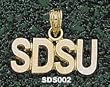 San Diego State Block "Sdsu" 1/4" Charm/Pendant