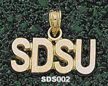 San Diego State Block "Sdsu" 1/4" Charm/Pendant